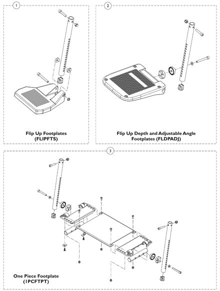 Footplate Assembly -  80 Degree Supports