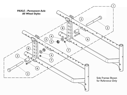 Wheels - Rear - Axle Plates w/ Hardware (Permanent Axle - All Wheels)