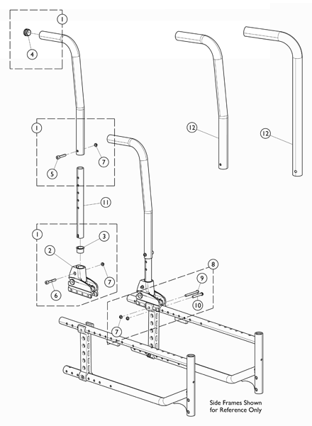 Back Canes - Adjustable Height w/o Push Handles (ABH)