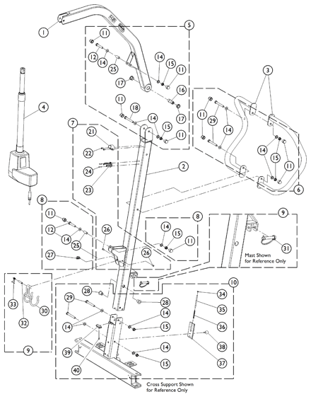 ILIFTEE - Electric Lift - Mast / Boom Assembly