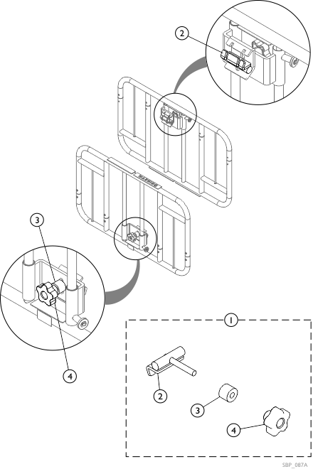 Clamp-On Half Length Bed Rails - 6630DS