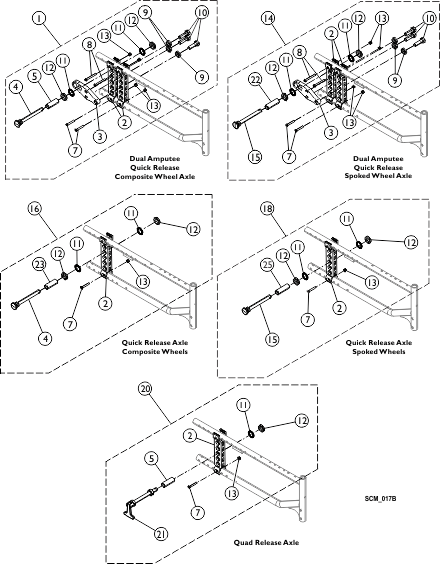 Axle Plates - 20 Inch Frame