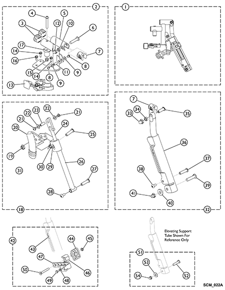 Legrest Support Assembly - AT5044