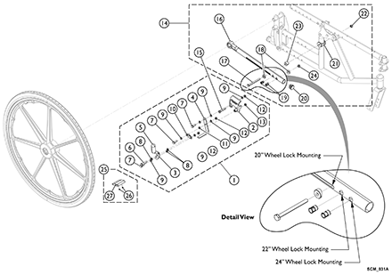 Wheel Lock w/ Hardware - 20