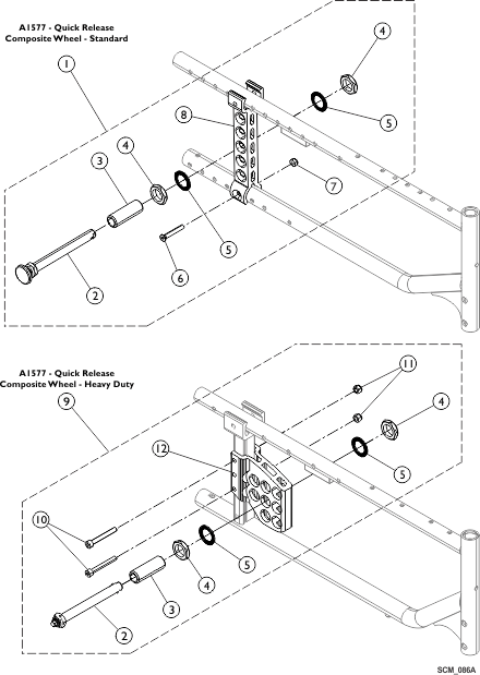 Wheels - Rear - Axle Plates w/ Hardware (A1577 - Composite Wheels)