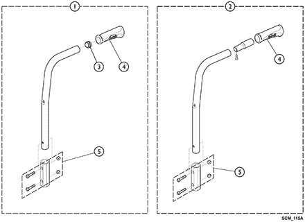 Canes - Back - Fixed Height, Fixed Push Handle