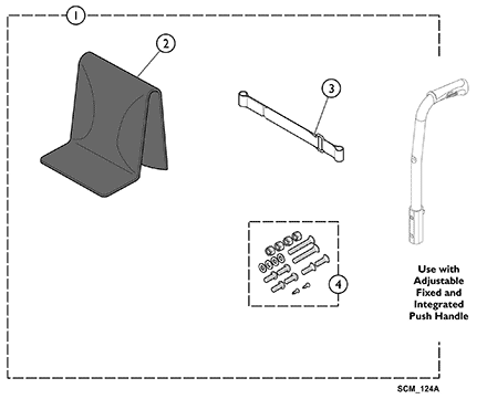 Upholstery - Back - Adjustable - Fixed and Integrated Push Handle