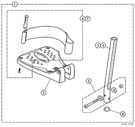 Footrest - Fixed - Swing Away Frame