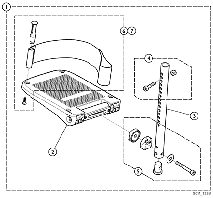 Footrest - Fixed Frame - Adjustable Angle and Depth