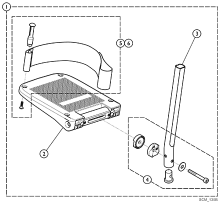 Footrest - Swing Away Frame - Adjustable Angle and Depth