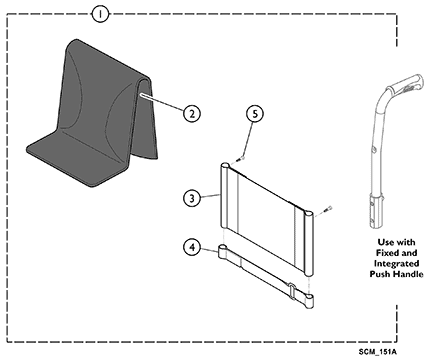 Upholstery - Back - Fixed and Integrated Push Handle