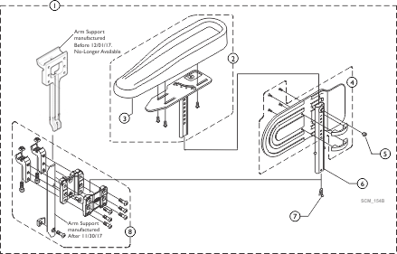 Armpad, Adjustable - Standard Hemi Dartex