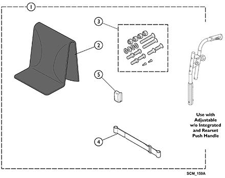 Upholstery - Back - Adjustable - Fixed and Integrated Push Handle