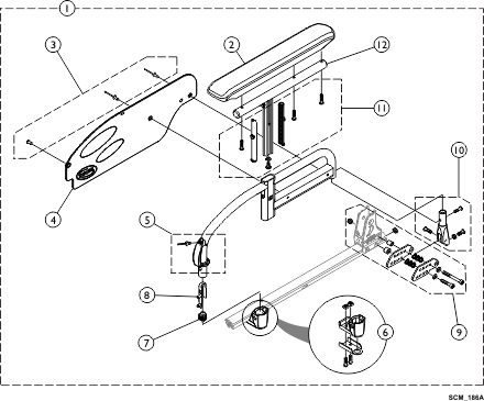 Armrest, Swing Away - Adjustable and Removable