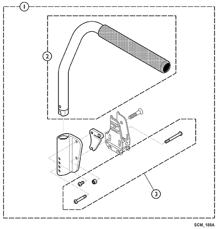 Armrest, Swing Away, Padded Handle