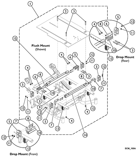 Drop and Flush Seat Pan Hardware - HD (18-22