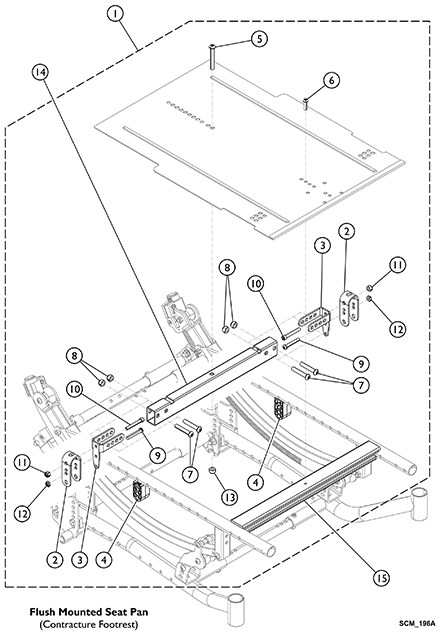 Seat Pan Mtg. Hdwr. - Bi-Lateral Contracture (12