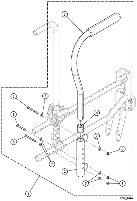 Arms - Swing Away - Front Mount - Transport Brackets