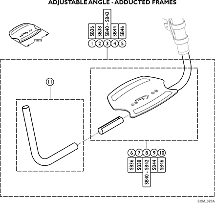 Adjustable Angle Adducted Frame Footplate