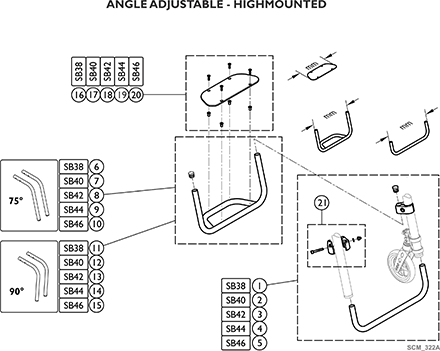 Adducted Frame High Mounted Footplate