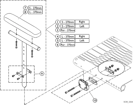 Siderests - Adjustable Arm