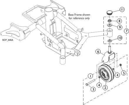 Front Caster and Fork Assembly