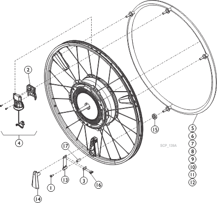 Bracket Set Axle - Rigid Frame