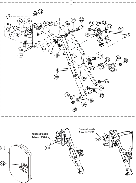 Articulating Legrest Support - PHAL4A