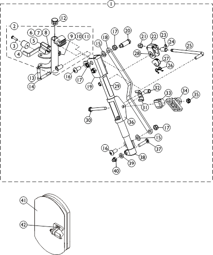 Articulating Legrest Support - PHAL4A