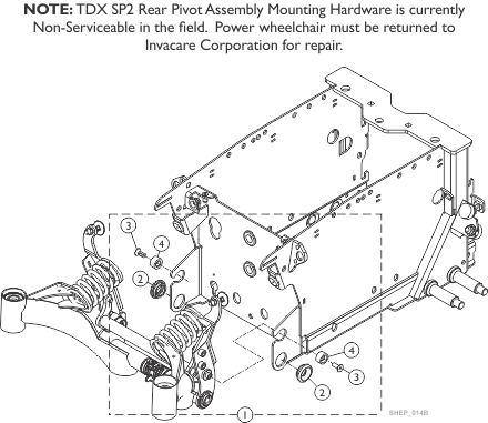 Rear Pivot Assembly Mounting Hardware