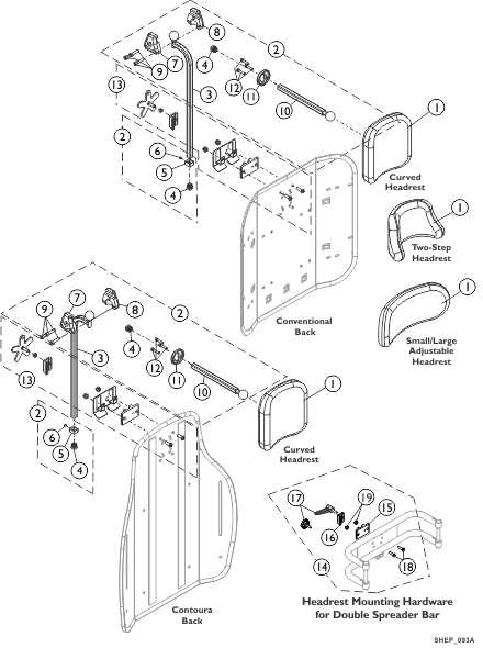 Headrest Support Assembly