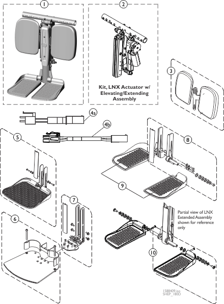 Center Mount Legrest Power LNX