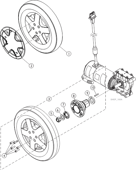 Wheels, Drive Wheels and Mounting Hardware (14