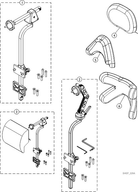 Headrest Assembly and Headrest Pads