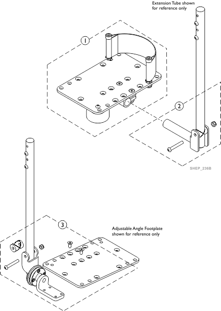 Adjustable Angle Footplate, Pivot and Multi-Axis, Independent Front Riggings