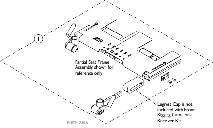 Independent Front Rigging Cam Lock Receiver, Straight