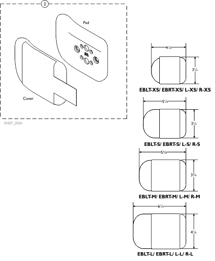 Elbow Block/ Trunk/ Lateral Pad Assembly