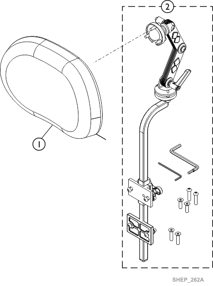 Headrest Support Assembly - Matrx Elan