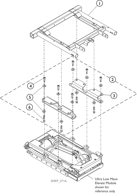 Captain Seat Frame and Mounting Hardware