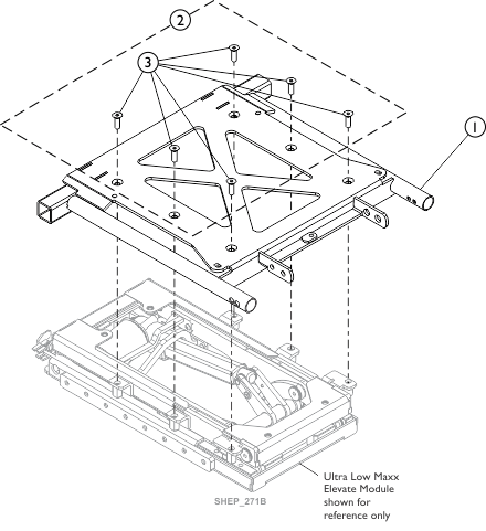 Captain Seat Frame and Mounting Hardware, Elevate