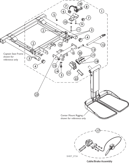 Center Mount Rigging Mounting Hardware