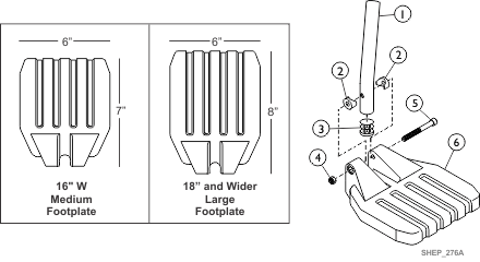 Pivot/Slide Tube and 1651 Composite Footplates