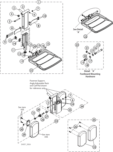 Front Rigging - Center Mount Rigging (CTMT-F with CTMTFB One PC Flip-Up Footboar