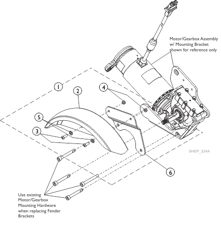 Fender w/ Hardware,  Drive Wheel