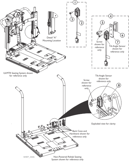 Tilt Angle Sensor Assembly w/ Hardware