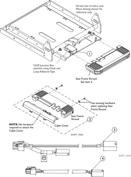 C629 Junction Box, Shroud Cover and Hardware