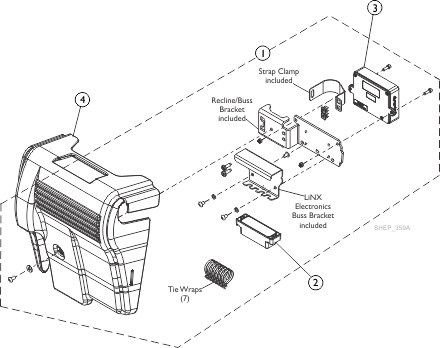 Backrest Bracket Mounting Hardware