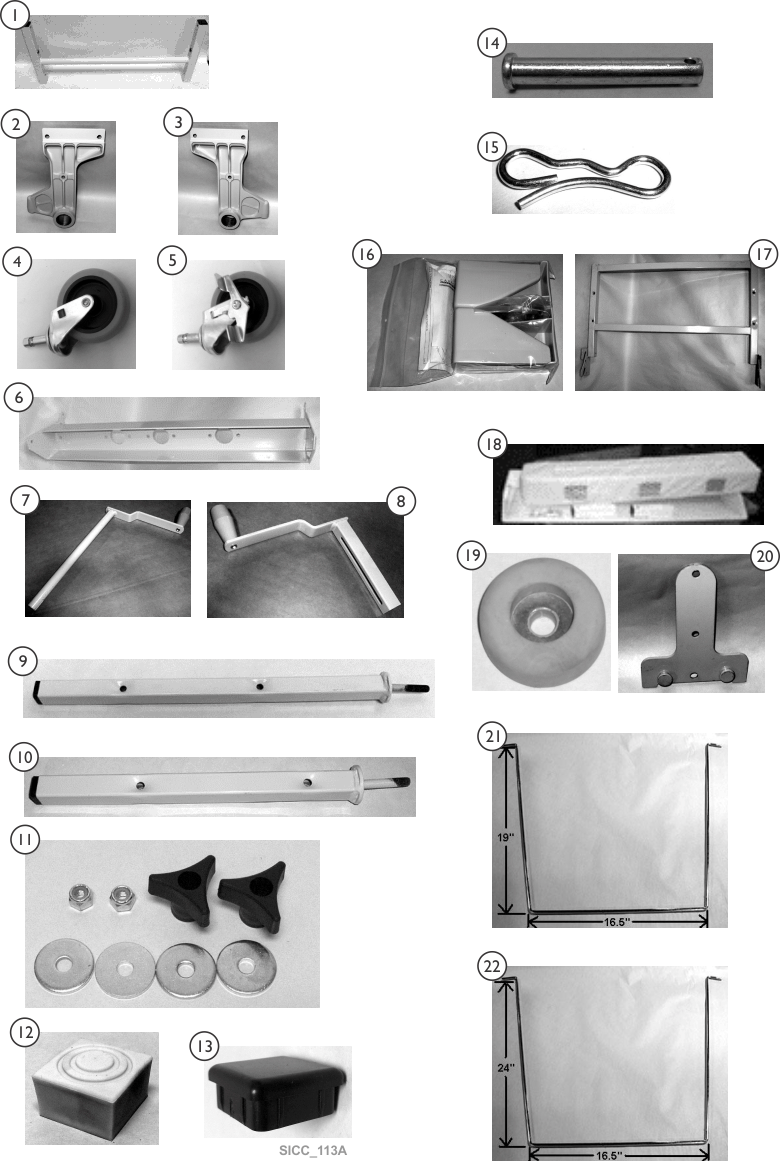 Steel and Frame Parts - BD2380/76 - (continued)