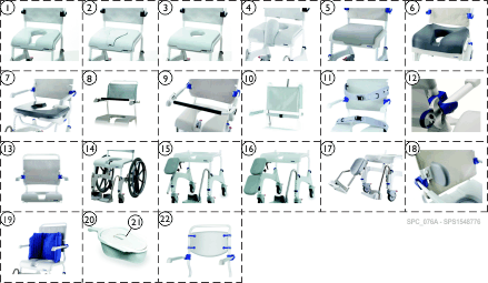 Aquatec Ocean Shower Commode Accessories