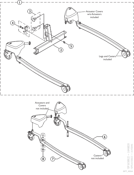 Base and Legs for Fixed Mast w/ Electrical Leg Spread